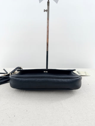 Gucci soho flap leather cross body bag with chain strap