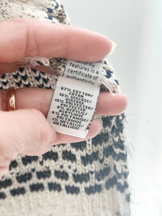 Diane von Furstenberg knit open long jacket, M