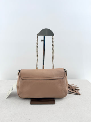 Gucci soho flap leather cross body bag with chain strap