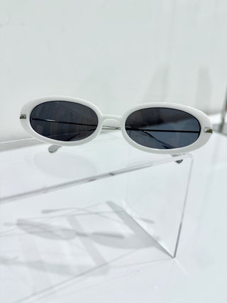 WeWoreWhat The Beach rectangular white sunglasses