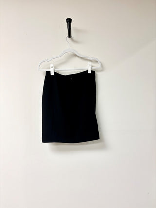 Cinq à Sept Suri Gathered Ruffle Cascade Pencil Mini Skirt Black Women's Size 6