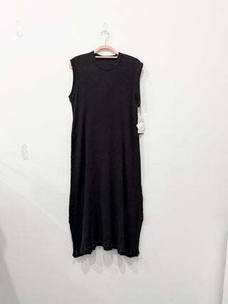 NWT Kyo Chumi Crinkle 100$ Cotton Sleeveless Long Tank Dress Brown Women's 2 / M