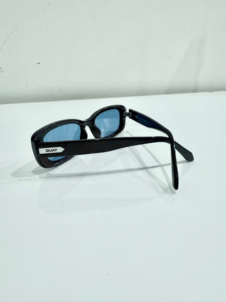Quay Lens Cat 2 black hexagonal Sunglasses