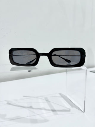 WeWoreWhat The backyard rectangular black sunglasses