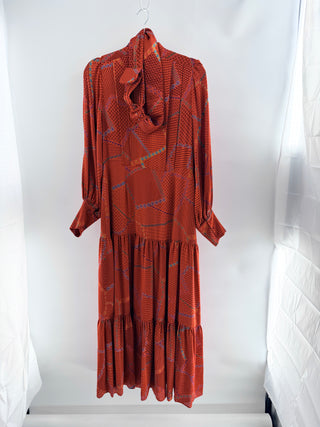 Alexis long shirt dress with belt, M