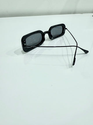 WeWoreWhat The backyard rectangular black sunglasses