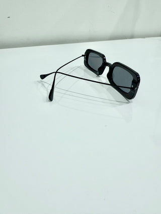 WeWoreWhat The backyard rectangular black sunglasses