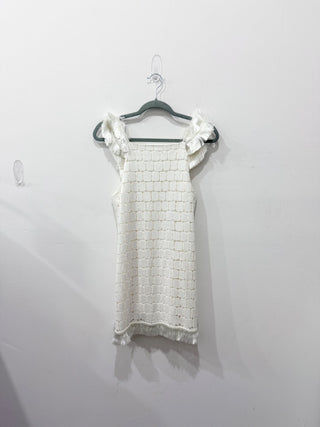 Alexis jasmine dress with fringe detail mini, S