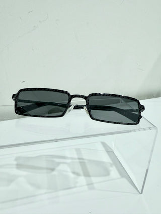 Balenciaga BB0082S Rectangular Sunglasses black and gray