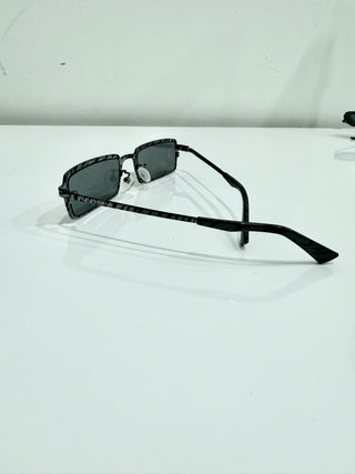 Balenciaga BB0082S Rectangular Sunglasses black and gray