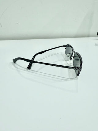 Balenciaga BB0082S Rectangular Sunglasses black and gray