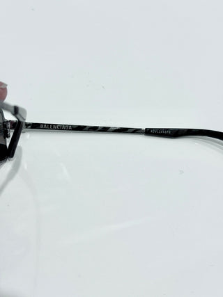 Balenciaga BB0082S Rectangular Sunglasses black and gray