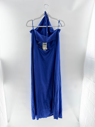 Celandine halterneck floral pearl applique maxi dress, L