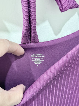 Monday swimwear St Barth's Purple swimsuit with sarong, S