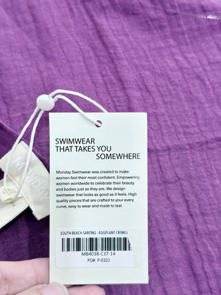 Monday swimwear St Barth's Purple swimsuit with sarong, S