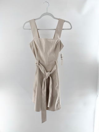 Shoshanna leather sleeveless mini dress, 2