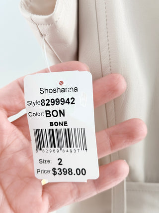 Shoshanna leather sleeveless mini dress, 2