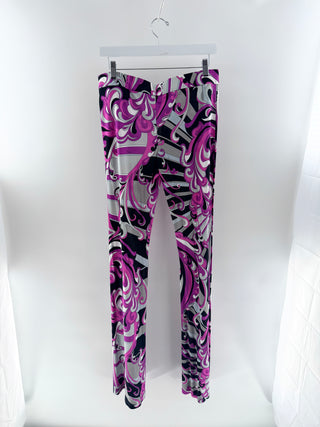 Pucci pattern jersey wide leg pants, US 12