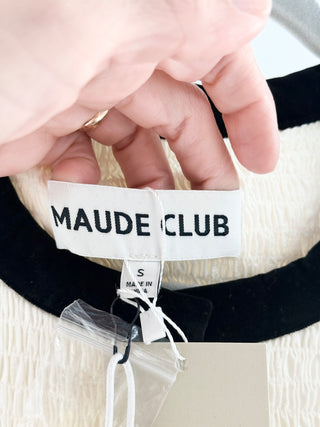 Maude Club textured mini dress sleeveless, S
