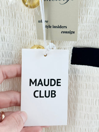 Maude Club textured mini dress sleeveless, S