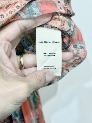 L'Agence Torin Pleated Orange/Light Blue Traditional Paisley, 4