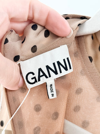 Ganni polka dot maxi dress, M