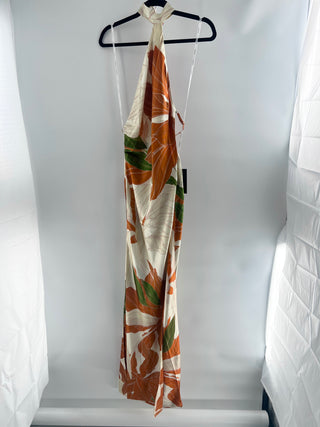 Retrofete jagger silk dress botanical maxi, S