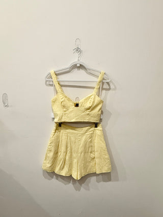 Majorelle cotton set crop top and shorts, S