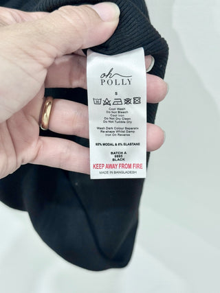 Oh Polly casual mini ribbed dress, S