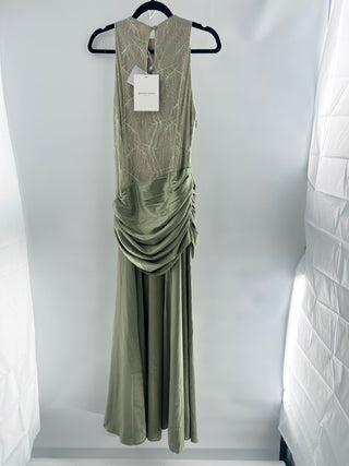 Sonya Moda Sydney sleeveless lace and satin gown dress, M