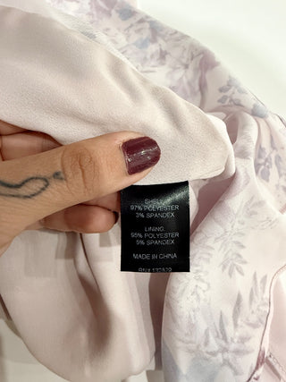 Michael Costello x Revolve floral print mini dress one shoulder, M