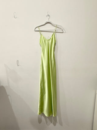 Zara spaghetti strap satin midi dress, S