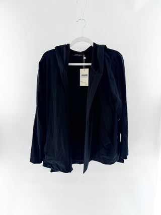 Eileen Fisher open front cotton cardigan sweater, L