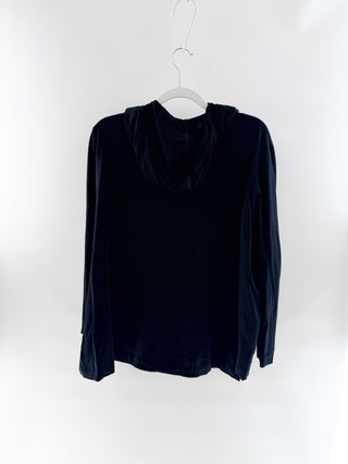 Eileen Fisher open front cotton cardigan sweater, L