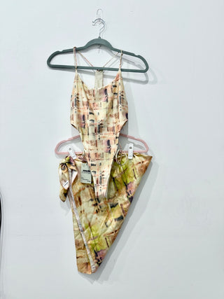 Cult Gaia set swimsuit with scarf sarong, S