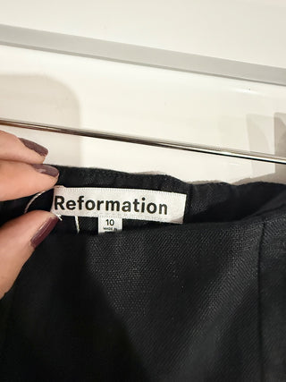 Reformation wide leg linen pants, 10