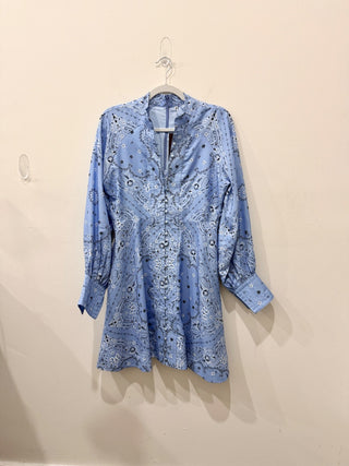 n.a. paisley print shirt mini dress, M