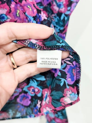 MISA floral ruffle blouse, S