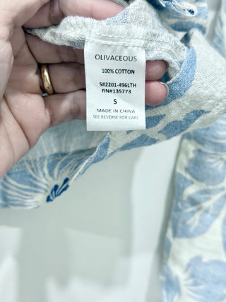 Darah Dahl 3 piece pattern set: shorts, shirt and bikini top, S