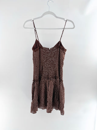 Reformation dot lace trim mini dress, 4