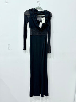 Favorite daughter long mesh panel off shoulder dress, S