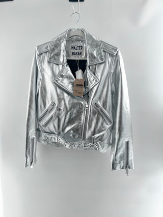 Walter Baker lamb leather moto cycle jacket, L