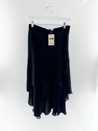 Yves Saint Laurent Silk chiffon high low maxi skirt, 42