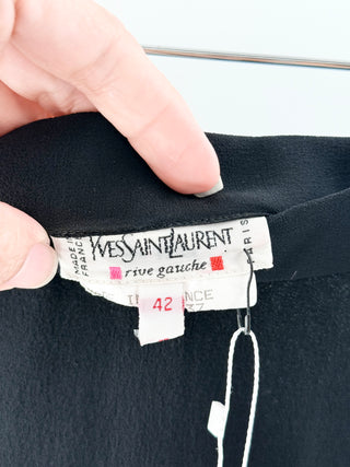 Yves Saint Laurent Silk chiffon high low maxi skirt, 42