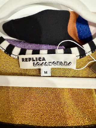 Replica Los Angeles Memphis Stripe Sleeveless Midi Tank Dress Multi Women's M