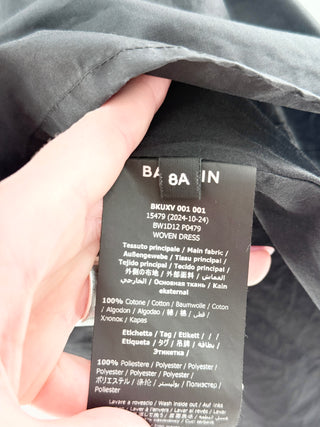 Balmain Sleeveless shirt dress with crisp collar, crest buttons, and A-line silhouette, 8A