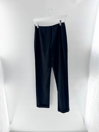 Chanel High waisted straight leg pants with button detail, 34