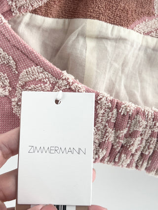 Zimmermann terrycloth crop jeannie halter neck top, US 8