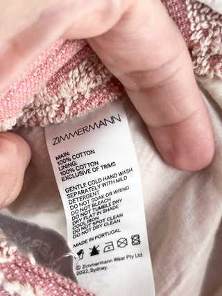 Zimmermann terrycloth crop jeannie halter neck top, US 8