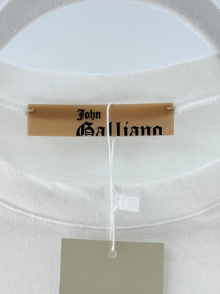 John Galliano T shirt with butterfly embroidery, M